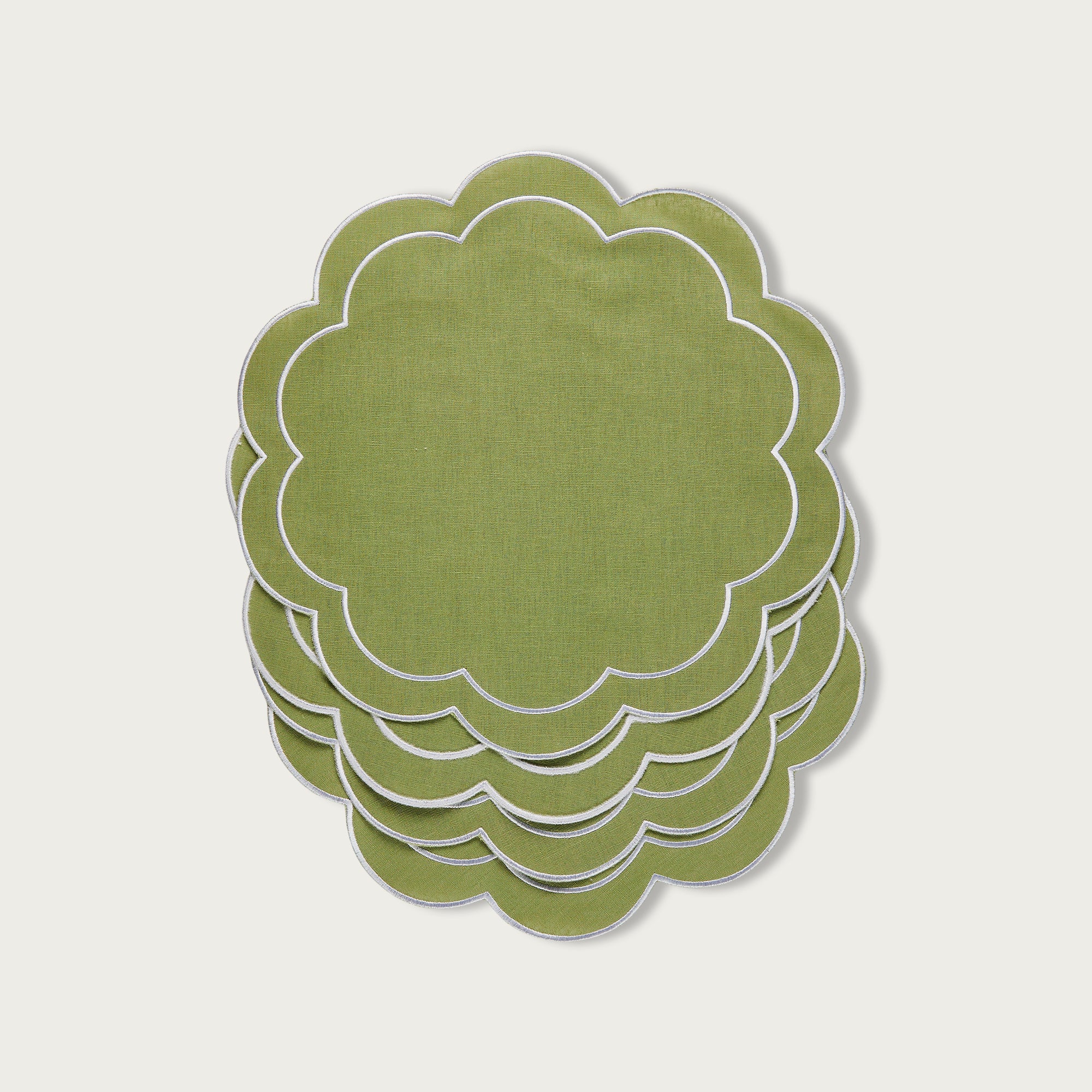 Sage Green Placemat Scallop – The Social Kitchen