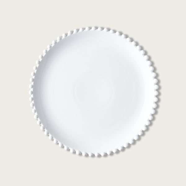 White Bead Charger Plate