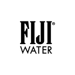 Fiji Water text logo. 