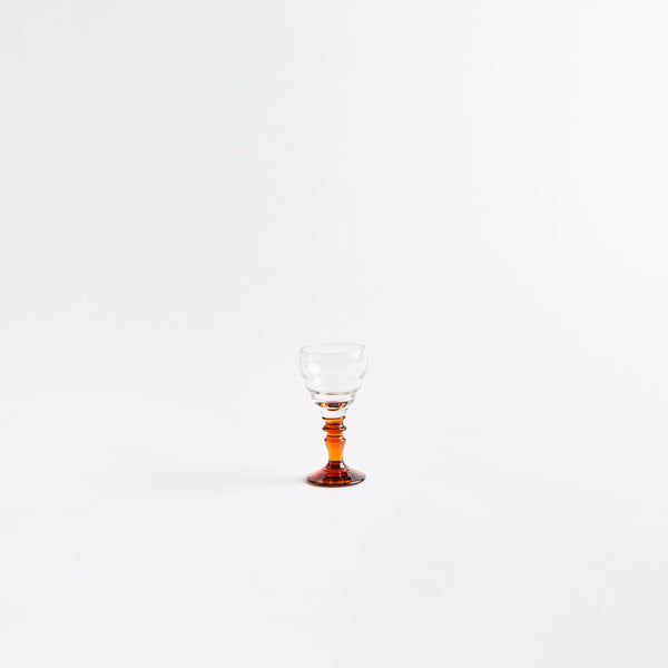 Mini Wine Glass with Brown Stem