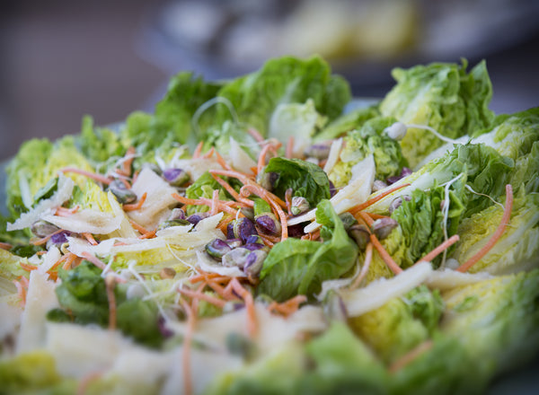 Close up of Parmesan Pistachio Salad. 