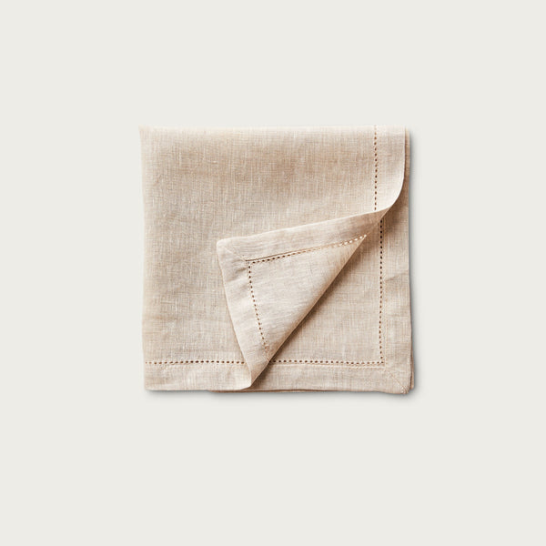 Natural Rustic Hem Stitch Napkin