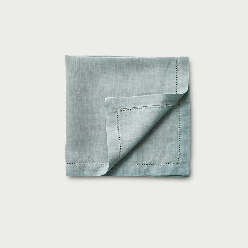 Dusty Teal Hem Stitch Napkin