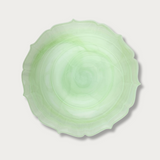 Parisian Green Marble Glass Charger Plate