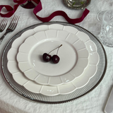 Silver Deco Glass Charger