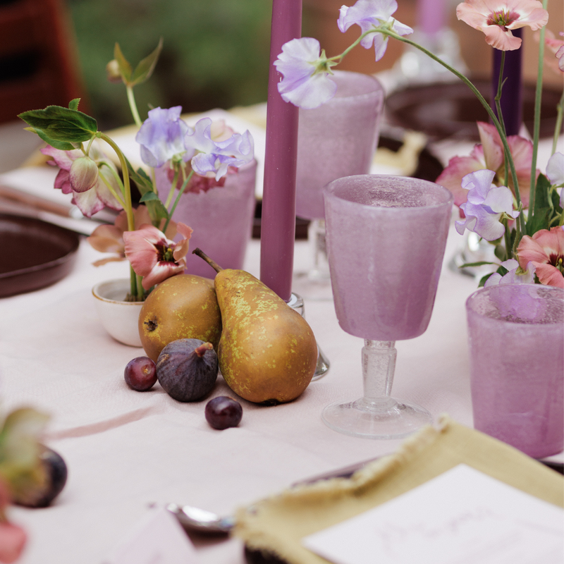 Lilac Bubble Wine Glass