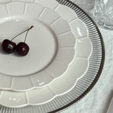 Silver Deco Glass Charger