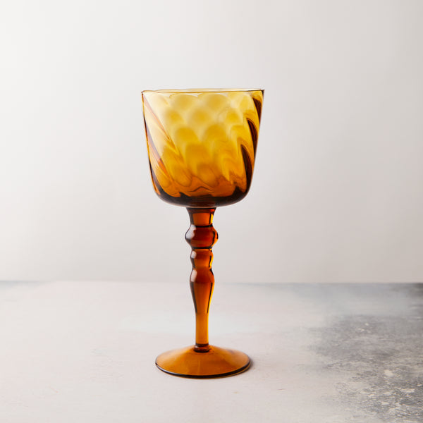 Amber Gold Jewel Wine Glass