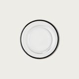 Black Halo Glass Bread Plate