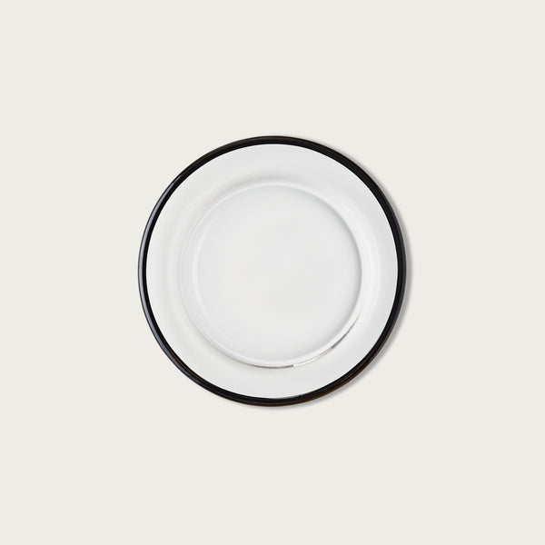 Black Halo Glass Bread Plate