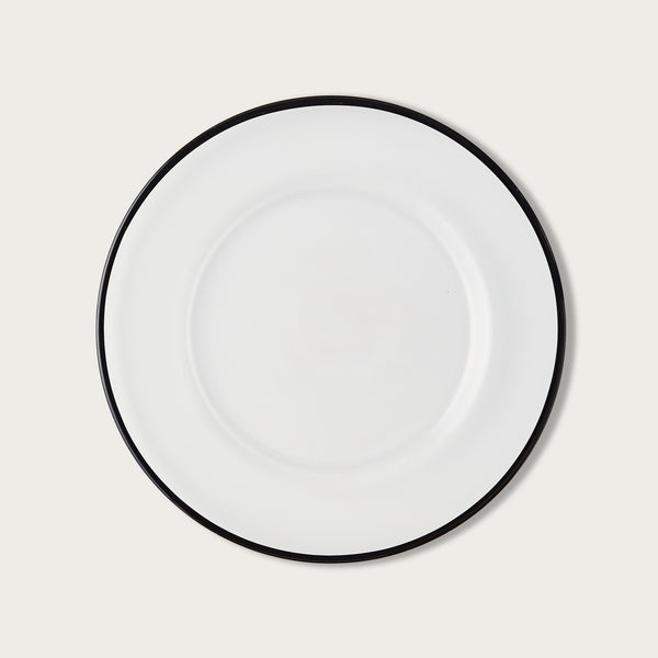 Black Halo Glass Charger Plate