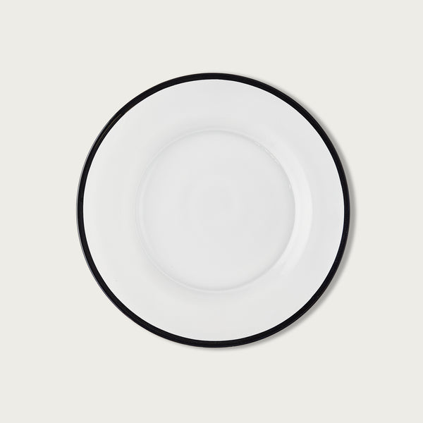 Black Halo Glass Dinner Plate