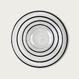 Black Halo Glass Charger Plate