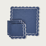 Blue Napkin Scallop