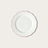 Pink Scallop Dessert Plate