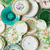 Green Vintage Dessert Plate