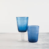 Ocean Blue Bubble Wine Glass