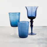 Ocean Blue Bubble Wine Glass