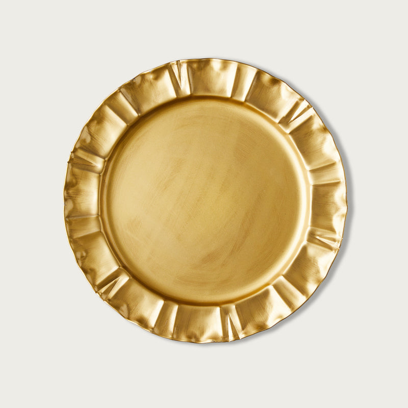 Gold Ruffle Charger