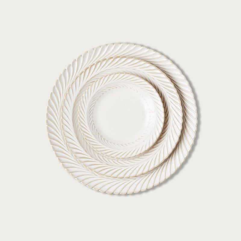 Ivory Braid Dessert Plate