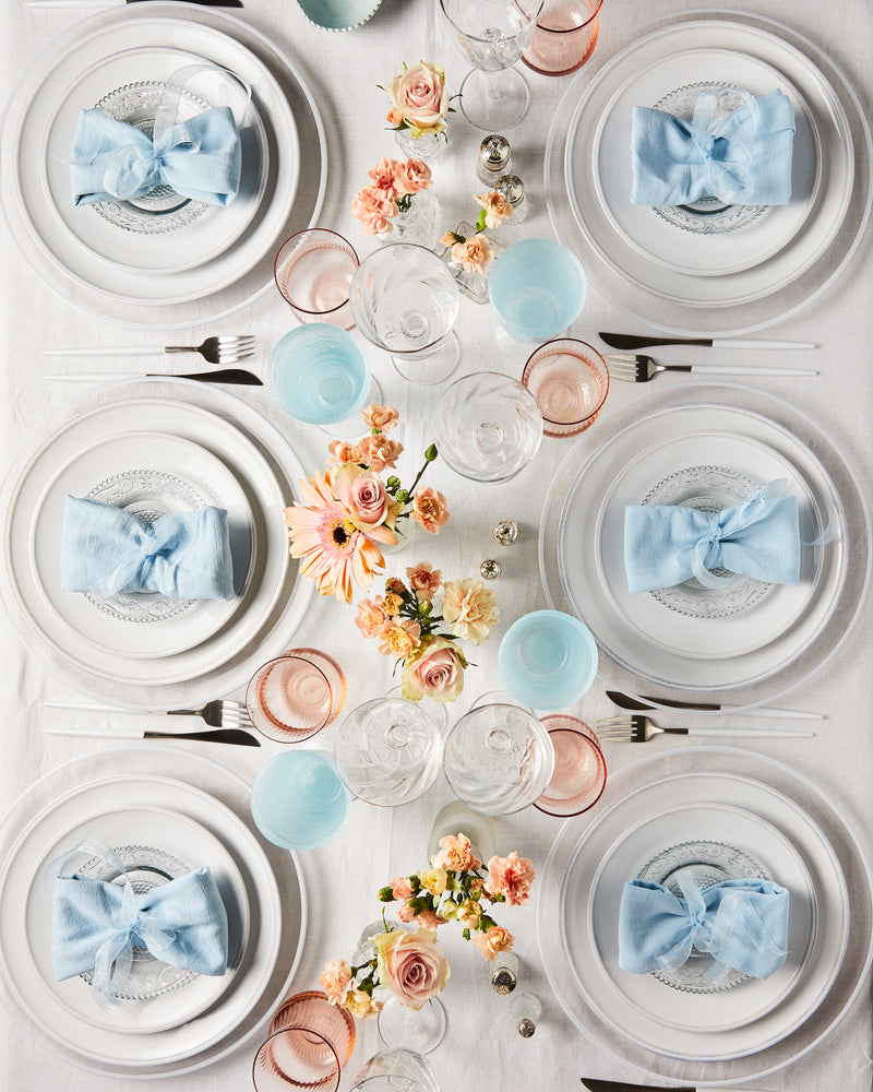 Powder Blue Bubble Wine Glass