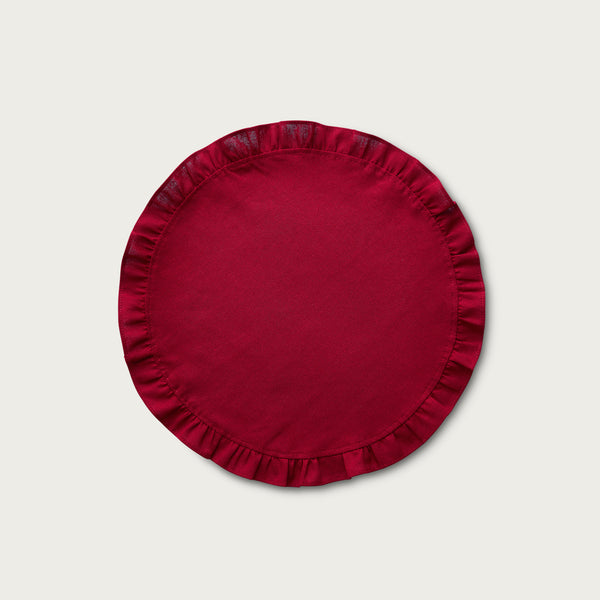 Cherry Ruffle Round Placemat