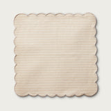 Beige Stripe Scallop Napkin