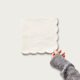 Champagne Trim Scallop Napkin