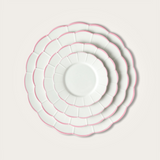 Pink Scallop Dessert Plate