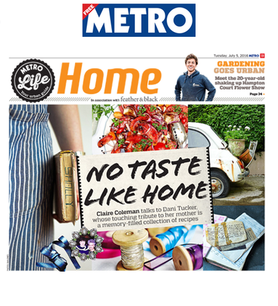 Text saying Metro, Metro Life, Home, Gardening Goes Urban, No Taste Like Home. 