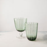 Pine Green Perle Wine Glass