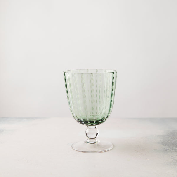 Pine Green Perle Wine Glass