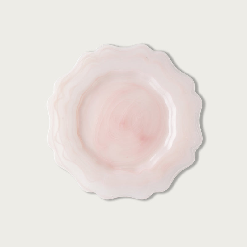 Pretty Pink Marble Dinner Plate