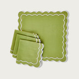 Sage Green Napkin Scallop