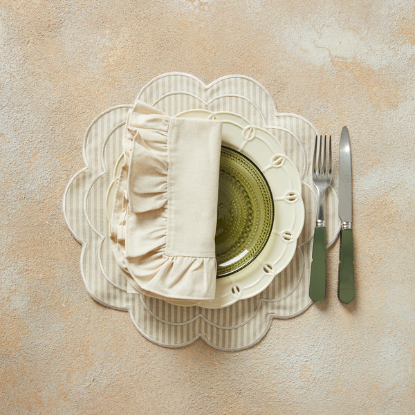 Natural Ruffle Napkin