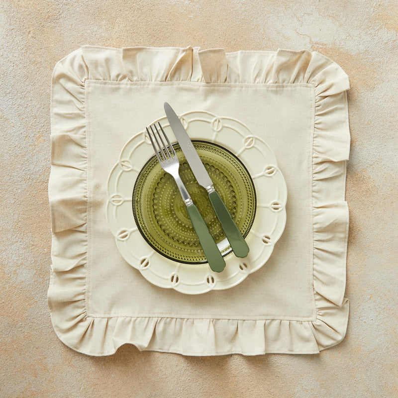 Natural Ruffle Napkin