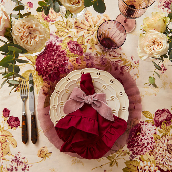 Cherry Ruffle Napkin