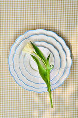 Sky Blue Scallop Dinner Plate