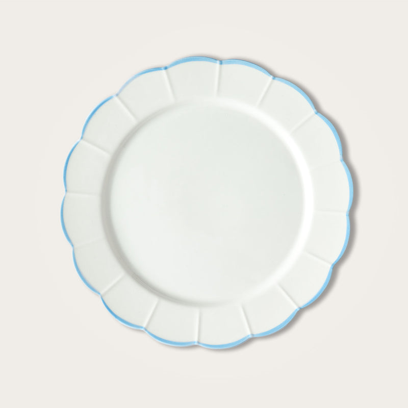 Sky Blue Scallop Charger Plate