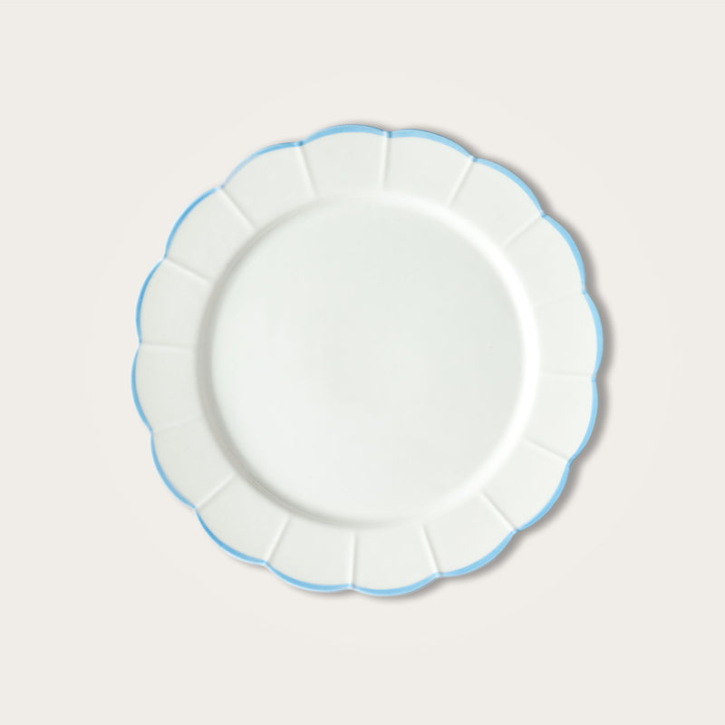 Sky Blue Scallop Dinner Plate