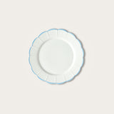 Sky Blue Scallop Bread Plate