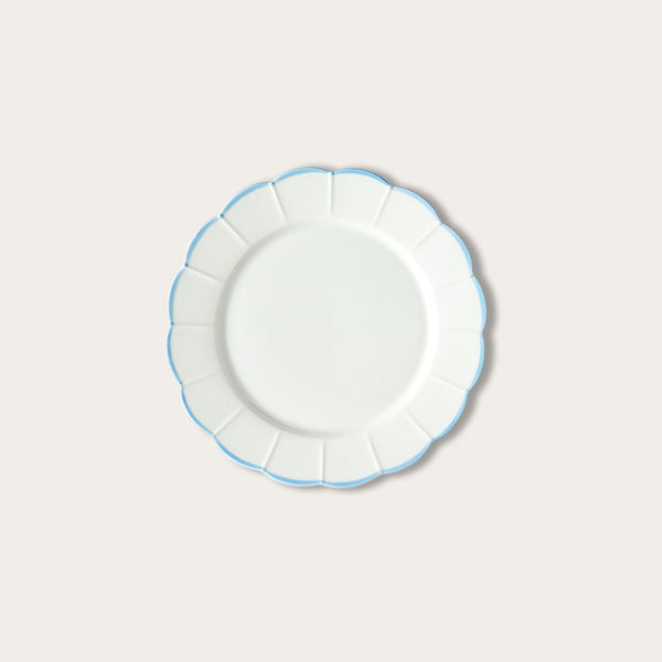 Sky Blue Scallop Bread Plate