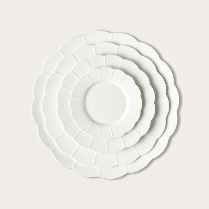 White Scallop Charger Plate