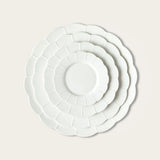 White Scallop Plate Set