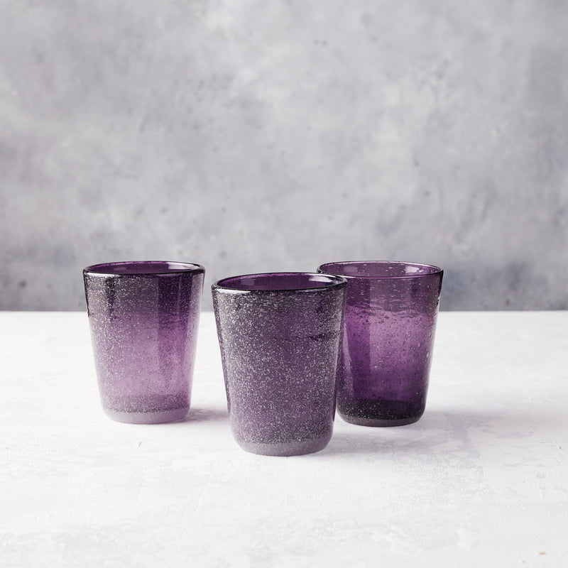 Purple glass clearance cups