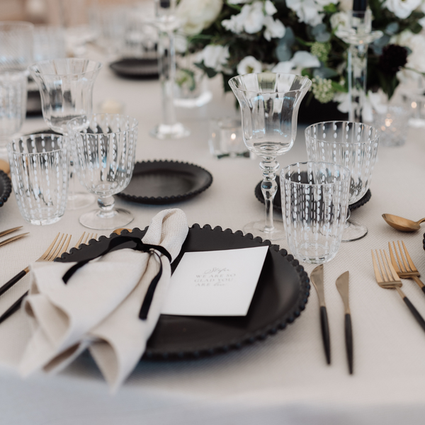 Black Bead Dinner Plate