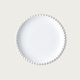 White Bead Dinner Plate