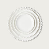 White Bead Dinner Plate
