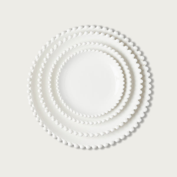 White Bead Charger Plate