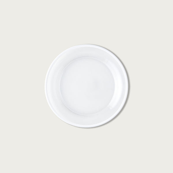 White Halo Glass Bread Plate